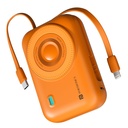 Portronics Power Shutter 20000mAh 15W Magnetic Wireless Fast Charging Powerbank with in-Built Type C & 8 Pin Cable, 22.5W Type C PD Output, Type C Bidirectional Port, LED Display (Orange)