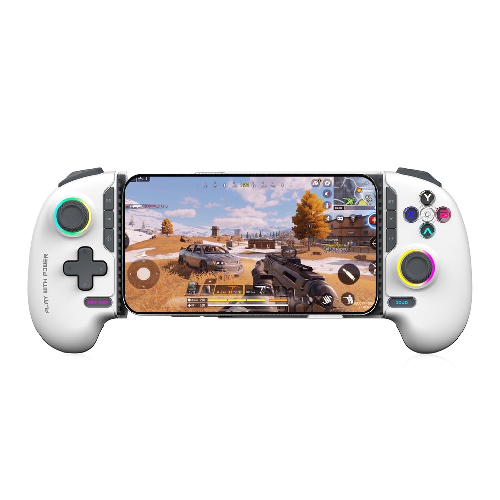 EvoFox Deck 2 Smartphone Gamepad with Hall Effect Triggers & Joysticks | Bluetooth Wireless Controller for Android, iOS, Windows, macOS & Nintendo Switch | Key Mapping, Macro Buttons, RGB Lighting
