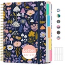 ZOTIA Large Spiral Notebooks for Work 5 Subject with Removable Dividers