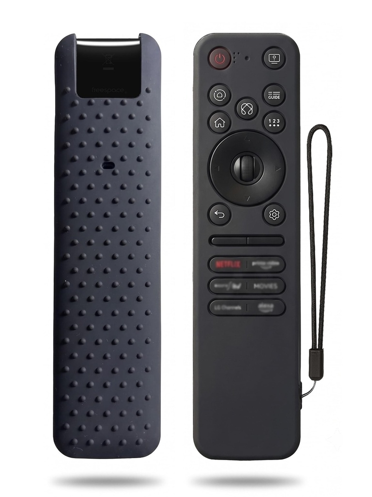 Silicone LG TV Remote Cover Case Compatible with 2025 and Above Model - LG Remote Cover MR25GA Full Wrap - Black