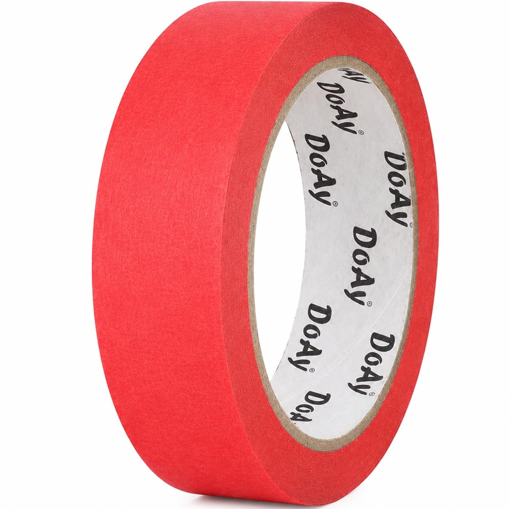 1 Pack Red Painters Tape - Masking Tape 1 Inch Wide - Multi-Surface, Smart Adhesion, Indoor & Outdoor - 90FT Total - Paint Tape for DIY, Labeling, Art, Car, General Purpose (#3910)