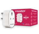 HomeMate WiFi Smart Plug Socket 16A (Pack of 1), With Energy Monitoring, Works with Alexa, Assistant and Siri (Type D - 16A, Pack of 1)