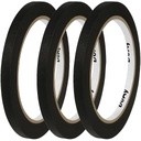 3 Pack Black Painters Tape - Masking Tape 0.25 Inch Wide - Multi-Surface, Smart Adhesion, Indoor & Outdoor - 270FT Total - Paint Tape for DIY, Labeling, Art, Car, General Purpose (#3910)