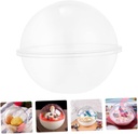 GLEAVI 10pcs Transparent Ball Shape Cake Box Plastic Cake Container Lightweight Portable Protective Mousse Sphere for and Decoration