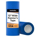 TapeManBlue Wide Blue Painters Tape, 12 inch x 60 yds, Made in America, Great Masking Tape for 3D Printing and Laser Cutting, Removes Cleanly for 21 Days