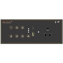 i380 6 modular Smart Wifi Switch Board with 4 Switch,1 Fan,1 Socket, C & A type USB charging ports| App Control, Voice-controlled by Alexa, G. Home, G. Assistant-D.Grey