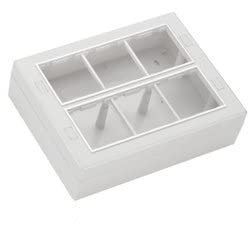 Modular Gang Box Plastic 12 Module Silver Line Eco Friendly High Durability Modular Surface Gang Box Module White