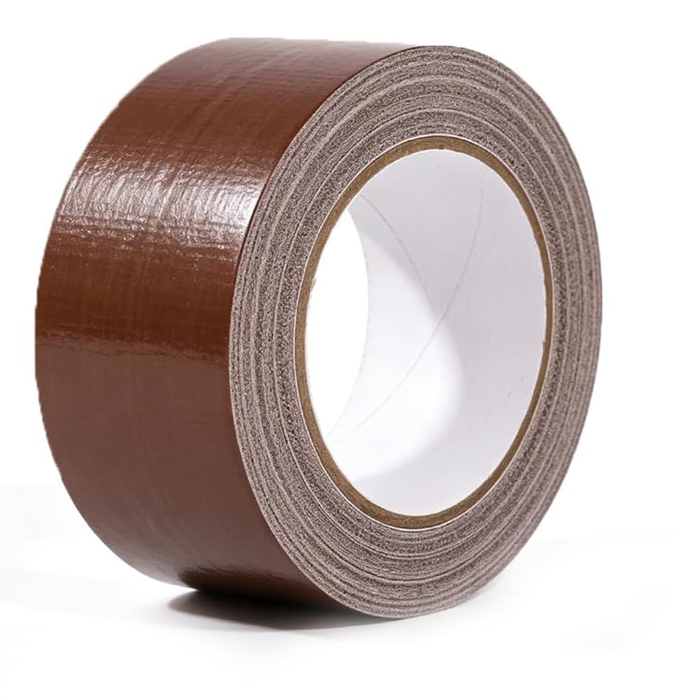Heavy Duty Duct Tape 2 Inch X 33 Yards, Multi Purpose Dark Brown Duct Tape, No Residue, Waterproof and Tear by Hand - for Repairs, Industrial, Professional Use