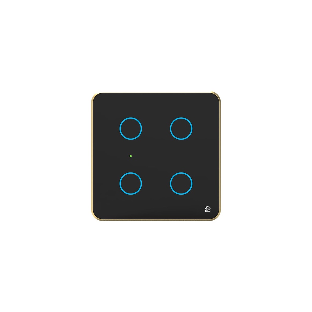 HomeMate Smart Switch Board: 4 x Switch Module (Black, Pack of 1) | No Hub Required | Compatible with Alexa, Assistant & Siri