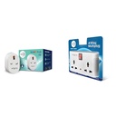 Wipro 16A Wi-Fi Smart Plug with Energy Monitoring - Suitable for Large Appliances like Geysers, Microwave - White - Manual Operation - IP5X Rated