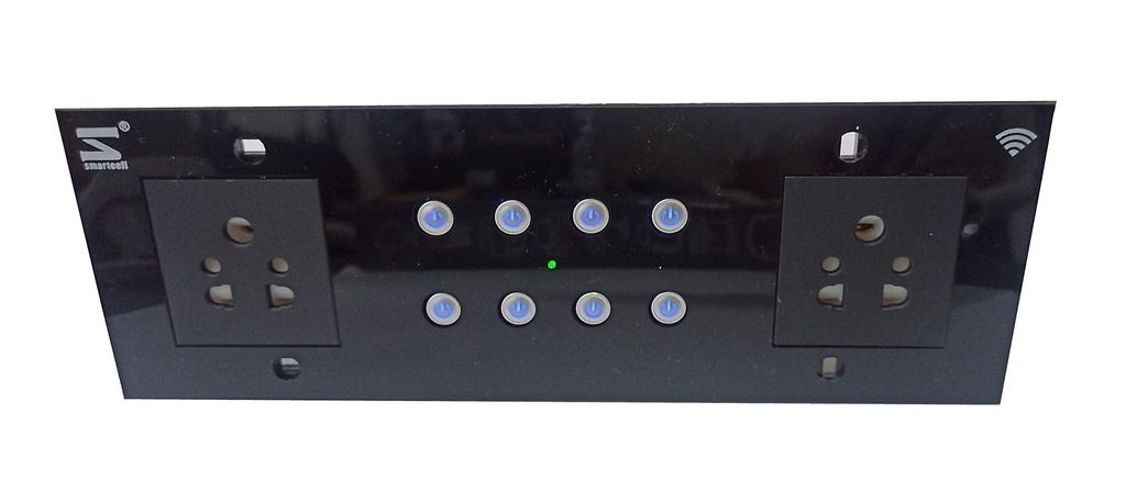Smarteefi 8 Port WiFi Smart Switch Board, Compatible with Alexa (8M-Horizontal (262mmx90mmx40mm))