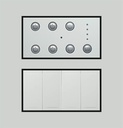 Smarteefi customizable WiFi Smart Switch Board| Guaranteed schedules| 5 Port(4 Switch+1 Fan Control)| Customize with add-on modules| Compatible with Alexa & GHome (Size: 8M-Square (154mmx160mmx40mm))
