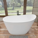 Acrylic Freestanding Contemporary Soaking Tub A29-51 Series 51" Bathtub White Modern Stand Alone Tub with Overflow and Pop-up Drain
