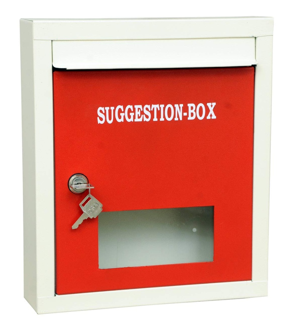 Lepose Letter Box for Home, Wall Mount Stand, Metal Wall Mount Shelf, LetterBox, Mailbox, Outdoor Mailboxes, Home Decor Items (Suggestionbox Red)