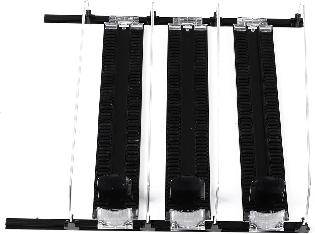 Fridge Drink Dispenser Self Pushing, Width Adjustable, Rainproof Soda Can Organizer for Refrigerator, Holds Cans and Bottles, Black (3Pcs)