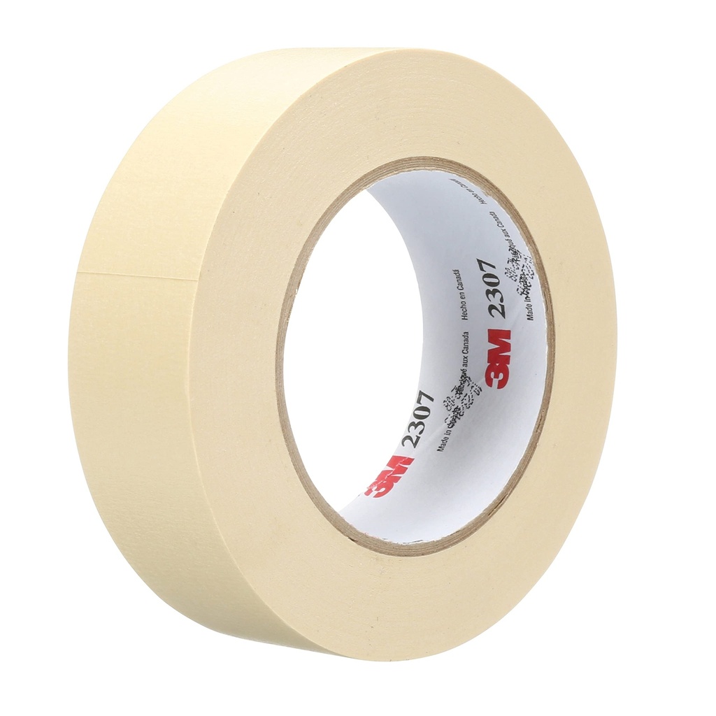 3M Masking Tape 2307, Tan Color, 24 mm x 55 m, 5.2 mil, 1 Roll