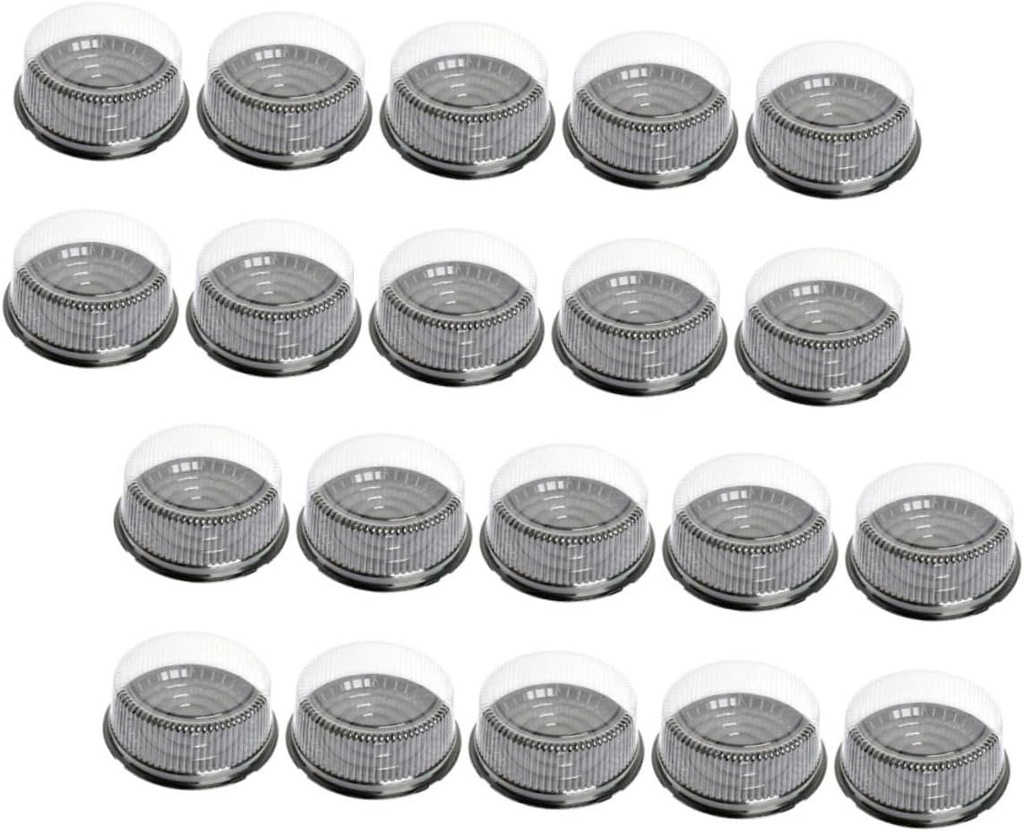 PRETYZOOM 20Pcs Portable Cake Carrier Boxes Transparent Bakery Packaging for Birthday Outdoor Camping Desserts Cookies and Small Gifts