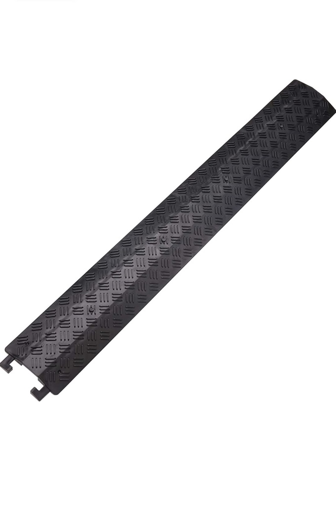 ABS INDUSTRY Heavy Duty Rubber Cable Protector Bump/Hump Speed Breaker Heavy Duty Hose Cable Track Protector Protective Cover Wires Concealer Floor Cord Cover Cord Protector Black (Small)