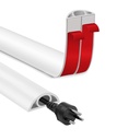 Serplex® PVC Floor Cord Hider, 6.6 ft Flexible Self-Adhesive Cable Cover