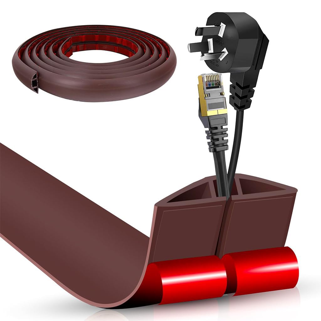 Serplex 6.6FT Self-Adhesive Floor Cable Protector, Wire Hide