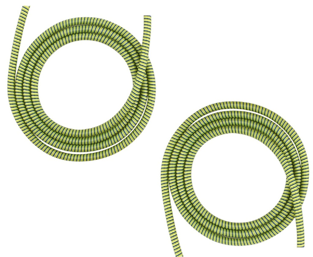 Spiral Triple Colour Cable Protector 1.5M- 2pcs | Super Long Size Cable Cord Protectors Winders for All Mobile Phone Charging Cable and Earphone (Green)