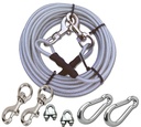 DUBIDU Transperent Venyl Covered Heavy Tie Out Cable for Dogs - Tangle-Free & Weather Resistant 40feet Long for Maximum Freedom! (40ft)