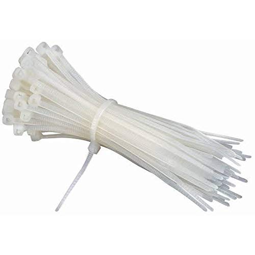 CONTACT Assorted 6 inch Nylon Cable Ties Tie Wire Organiser Ties 100 Pieces (White)