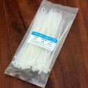 White Nylon Plastic Strap Perfect Self-Lock Cable Tie Clip Strip Easy Handy Pack of 2 Mini Wire 100 Pieces Each (Size-2.5x150mm/2.5x100mm)
