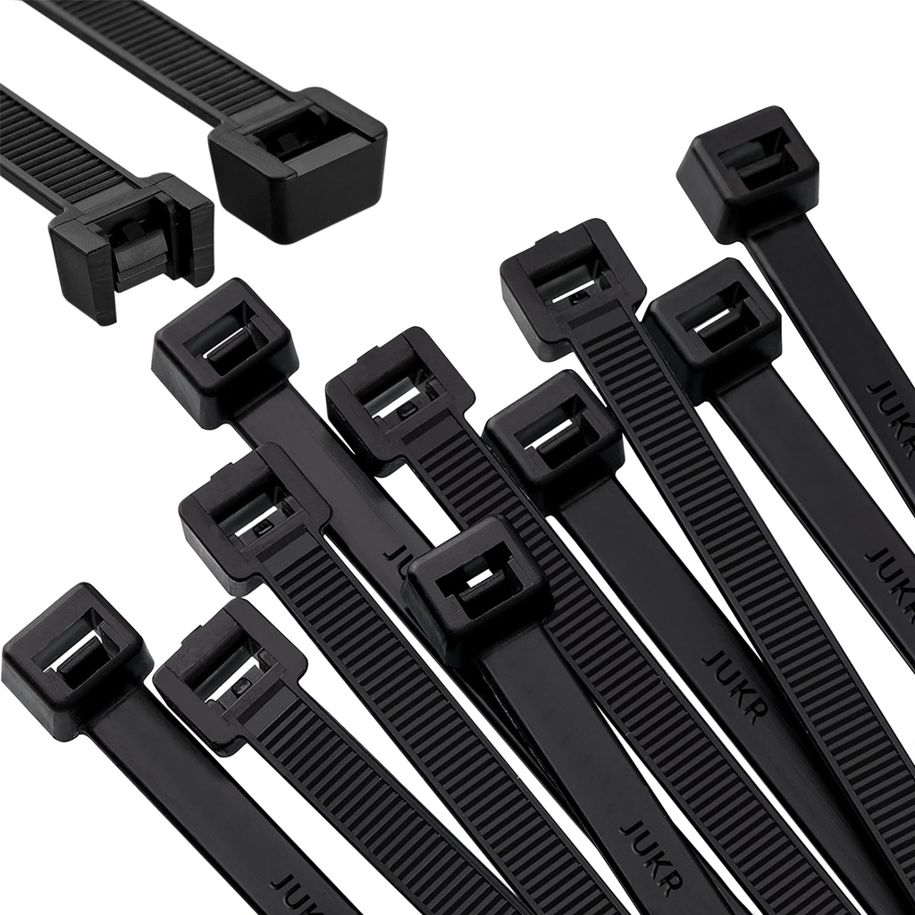 Cable Tie 6 inches (150 mm x 3.6 mm - Pack of 100 PCS, Black) Self Locking UV Resistant Multipurpose Nylon Heavy Duty Electrical Zip Cable Ties For Wire Management With High Tensile Strength