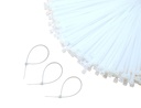 GLOBOMOTIVE Nylon Cable Ties, Self-Locking Wire Fasteners, Teeth Grip Zip ties, Heavy Duty, Adjustable, Weather & Heat Resistant, Indoor & Outdoor (Pack of 100) (White, 250 mm X 2.5 mm)