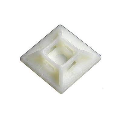 Nylon Cable Zip Tie Mounts, Self-Adhesive Tie Mount for Wire Alightment Arrangement DIY Works (25mm X 25mm) Pack of 50 Pc