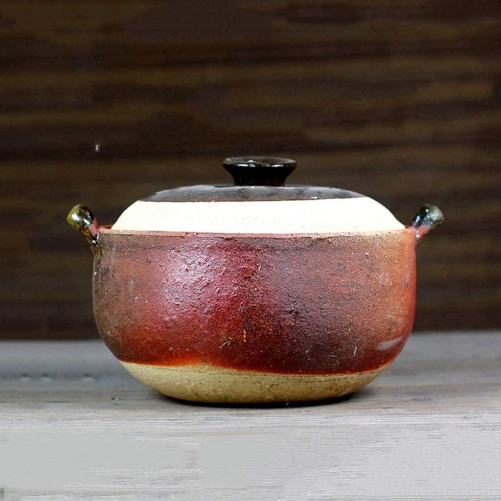 Japanese Rice Cooker,Heat-Resistant Ceramic Casserole,Health Saucepan,Hot Pot,Earthenware Rice Pot,Slow Stew Pot,Stovetop Ceramic Cookware A 8l (A 2.5L)