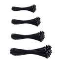 ART IFACT 250 Pieces of Multiple Sizes Nylon Cable tie - Strong Black Cable Tie (Combination 1, Black, 250)