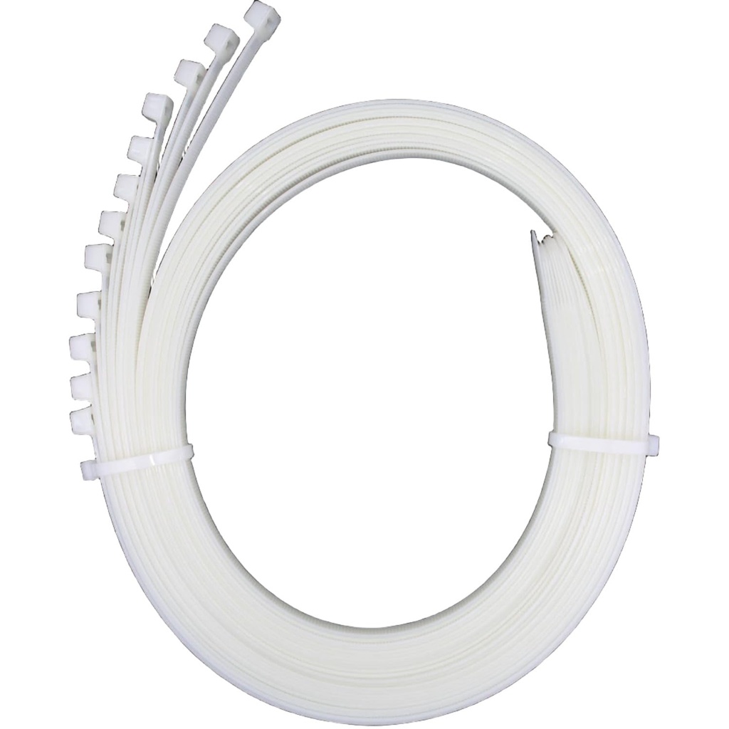 SCHOFIC Cable Zip Ties Heavy Duty 300 MM [Size 12 INCH], Ultra Strong Plastic [Polyamide] Wire Ties with 120 Pounds Tensile Strength, Nylon Tie Wraps with 7.2 MM Width (WHITE, 25)