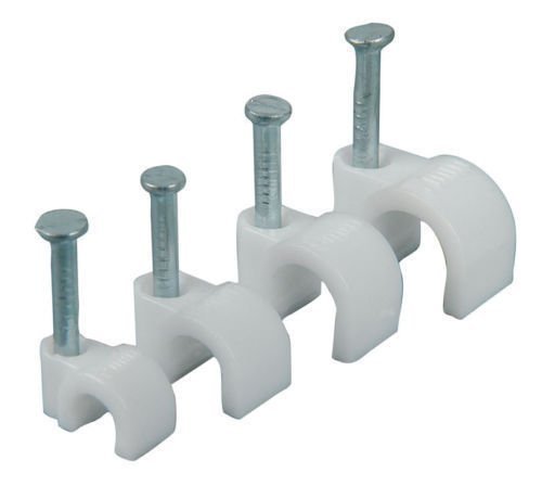 MorningVale Webshoppers Wire Fastener Circle Cable Clips with 6 mm Diameter, Set of 200 Pieces