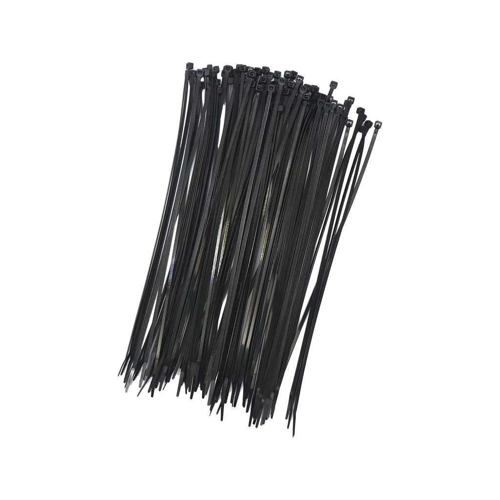 Electronic Spices Pack of 100 Heavy Duty Industrial Wire Black multifunction wrapping nylon 66 ties (BLACK)