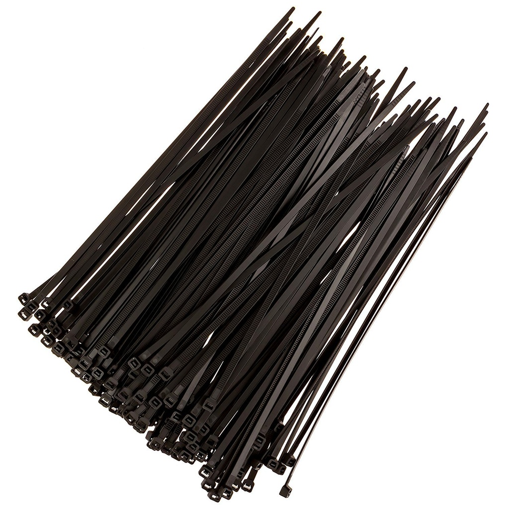 SCHOFIC Cable Zip Ties Heavy Duty 200 MM, Ultra Strong Plastic [POLYAMIDE] Wire Ties with 49 Pounds Tensile Strength, Nylon Tie Wraps with 4.8 MM Width UV Resistant & Halogen free Material -BLACK (25)