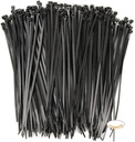 Cable Zip Ties Nylon Self Locking Wire Ties 8 inch black 200mm (Pack of 1000 pcs)