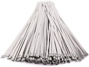 ADD GEAR Stainless Steel (316) Self-Locking Cable Zip Ties Exhaust Wrap Multi-Purpose DIY Locking Cable Metal Zip Ties - (360 mm / 14 inches) (10)
