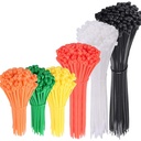 DIY Crafts 40 Pcs Pack, Combo Pack, Colored Zip Ties Nylon Cable Zip Ties in Regular Tie Wraps Rom Orange, Yellow, Green, Red, White Black for Mine Ship Automotive Parts 40(40 Pcs Pack, Combo Pack)