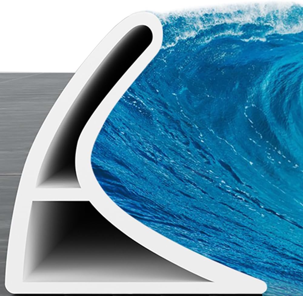 KRUI Collapsible Shower Threshold Water Dam, 118In, Self Adhesive Shower Edge Water Barrier Stopper, Shower Water Blocker Retention System, Dry and Wet Separation for Bathroom Kitchen Countertop Sink