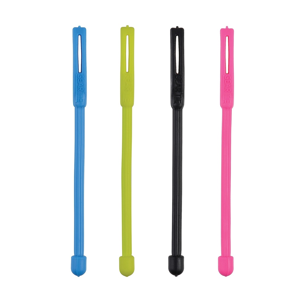 Nite IZE Gear Tie Cordable Twist Tie 3" - 4 Pack - Assorted