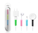 MorningVale Ultra Spiral Charger Cable Protector Data Cable Saver Charging Cord Protective Cable Cover Set of 2 (8 Pieces)
