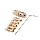 ERH India Drill Chuck for 555 DC Motor Drill Bits Shank Metal Drill Chuck Collet Bits Rotary with Screw, 3.17 mm, Set of 7