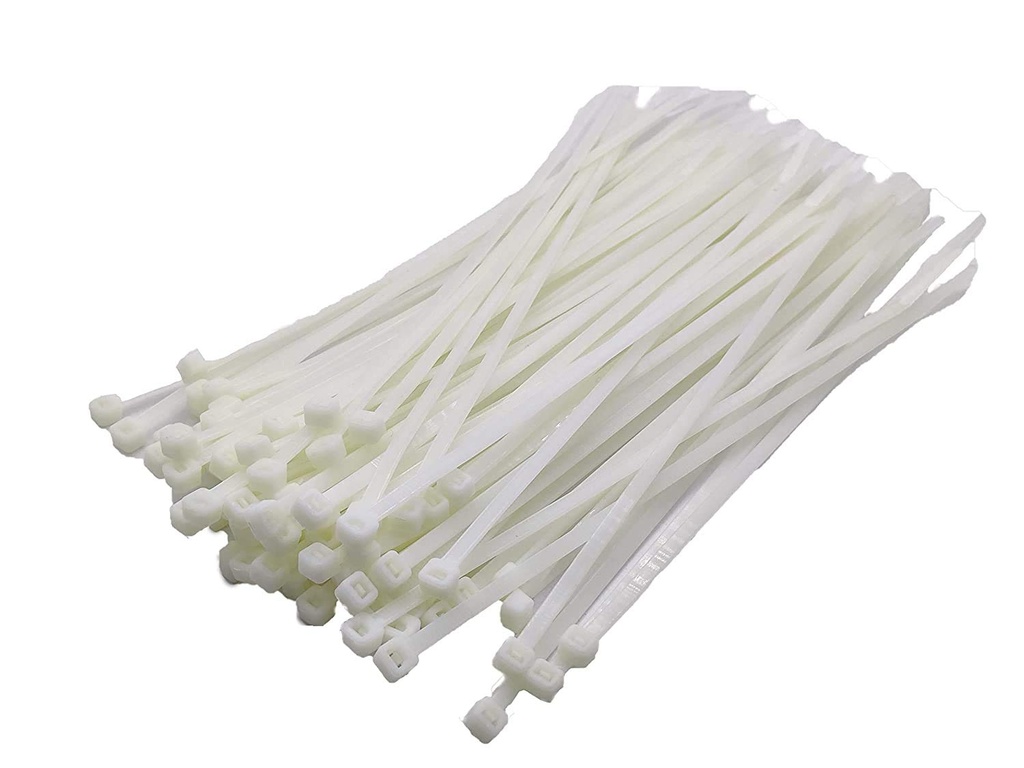 CRAFTSFY 100 Pcs 6" in Cable Ties 150 Mm White Nylon Cable Tie Zip Wire Organiser Ties Premium Nylon Self Locking Cable Tie (White)(150 x 2.5 MM)