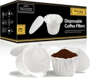 Pro Mael Disposable K Cup Coffee Filters with Lid, Coffee Filter Paper for Keurig Brewers Single Serve 1.0 and 2.0, Use with Resusable K Cup Pods, White (200 Count)