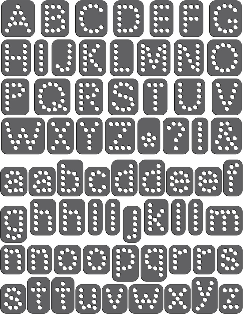 Rhinestone Genie Font-Arial 1 inch Magnetic Rhinestone Template, Black