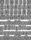 Rhinestone Genie Font-Arial 1 inch Magnetic Rhinestone Template, Black