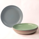 Irida Naturals Planet Friendly Fluted Dinner Plates Set | 9 inch | 4pcs