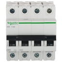 Schneider Electric Acti9 63A 4-Pole MCB(C Curve)| 10kA Short-Circuit Protection | Industrial & Residential Use | DIN Rail Mount | Overload & Short Circuit Safety| IEC Certified, White(ACT 9 'C' CURVE)